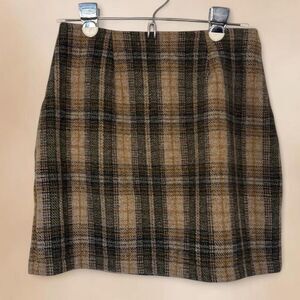 90s Vintage y2k Plaid Mini Skirt | VTG 70% Wool | Size 7 | Library Academia